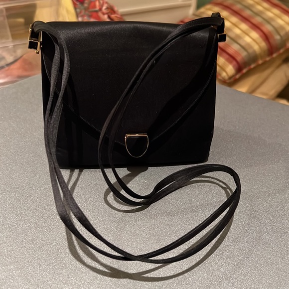 Judith Leiber for Bonwit Teller Vintage Black Satin Mini Evening Bag - Picture 11 of 12